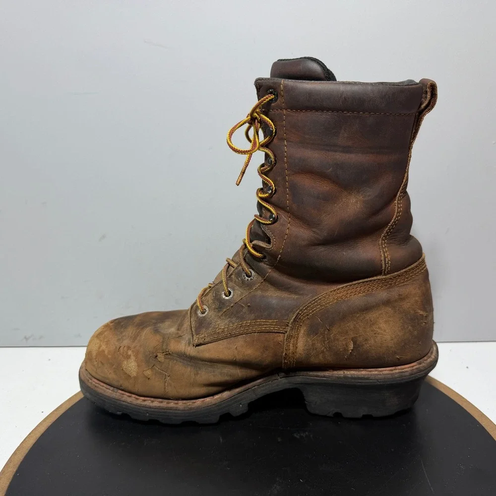Red Wing Shoes 4420 Men 11.5 D Steel‎ Toe Work Boots Brown Leather Vibram